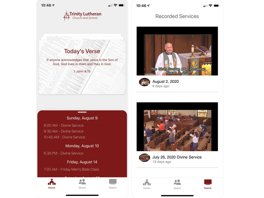 Trinity Church Sheboygan app screenshot