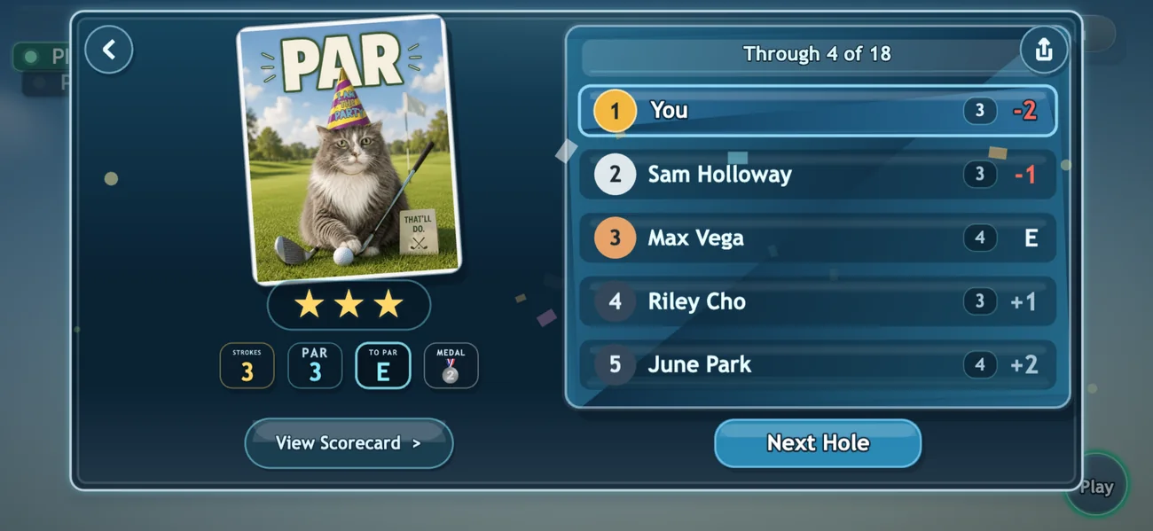 A Putt Panic hole